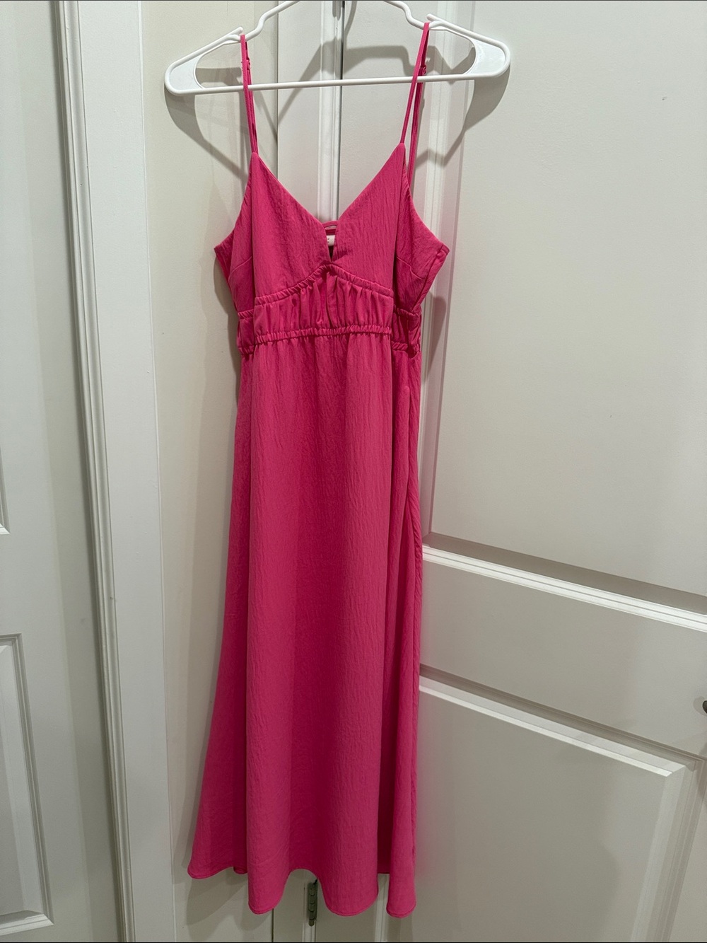 Women's Pink Slip Dress with Spaghetti Straps